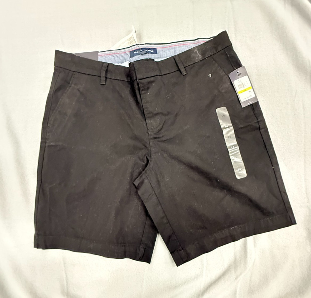 Tommy Hilfiger Th Flex Hollywood Shorts Womens 14 Black 9" Inseam Bermuda NWT